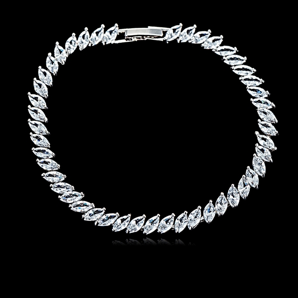 Picture of New Cubic Zirconia White Tennis Bracelet