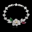 Show details for Flowers & Plants Platinum Plated Link & Chain Bracelet of Original Design