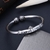 Picture of Fancy Platinum Plated 925 Sterling Silver Fashion Bangle