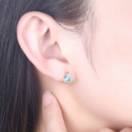 Picture of Brand New Blue Fashion Stud Earrings for Girlfriend