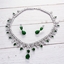 Show details for Shop Platinum Plated Wedding Necklace and Earring Set with Wow Elements