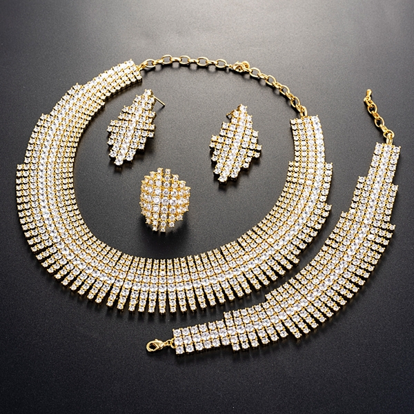 Picture of Luxury Gold Plated 4 Piece Jewelry Set from Editor Picks