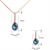 Picture of Amazing Small Blue Necklace and Earring Set