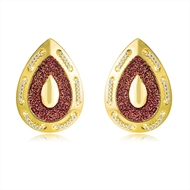 Picture of New Season Gold Plated Big Stud Earrings with SGS/ISO Certification