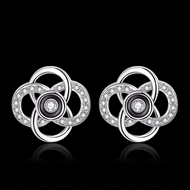 Picture of Hypoallergenic Platinum Plated Classic Stud Earrings with Easy Return