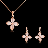 Picture of Eye-Catching Rose Gold Plated Zinc Alloy Necklace and Earring Set with Member Discount