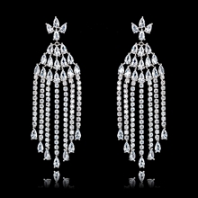 Show details for Fancy Big Copper or Brass Dangle Earrings