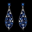 Show details for New Season Blue Cubic Zirconia Dangle Earrings with SGS/ISO Certification