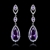 Picture of Filigree Big Platinum Plated Dangle Earrings