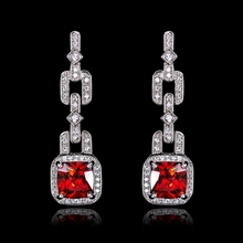 Show details for Buy Platinum Plated Copper or Brass Dangle Earrings with Price