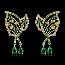 Show details for Wholesale Gold Plated Copper or Brass Dangle Earrings with No-Risk Return
