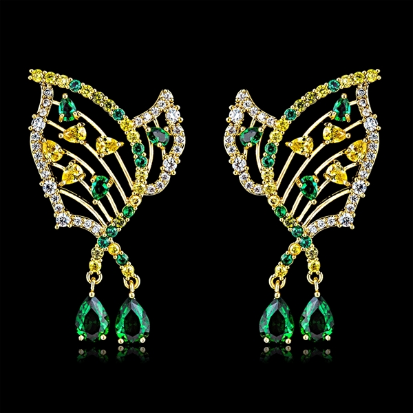 Picture of Wholesale Gold Plated Copper or Brass Dangle Earrings with No-Risk Return