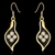 Picture of Best Cubic Zirconia Gold Plated Drop & Dangle Earrings