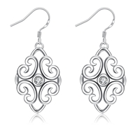 Picture of Brand New White Copper or Brass Drop & Dangle Earrings with SGS/ISO Certification