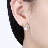 Picture of Delicate Copper or Brass Stud Earrings at Super Low Price