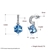 Picture of Buy Platinum Plated Blue Drop & Dangle Earrings with Wow Elements
