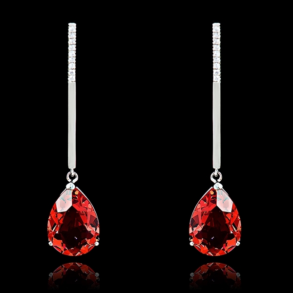 Picture of Cost Worthy Swarovski Element Platinum Plated Drop & Dangle
