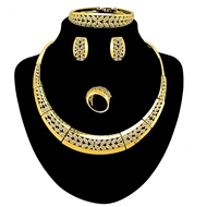 Picture of Cultured Big Rhinestone 4 Pieces Jewelry Sets