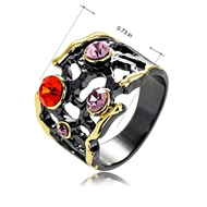 Picture of Charming Colorful Glass Fashion Ring As a Gift