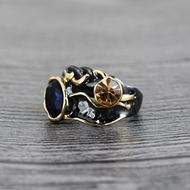 Picture of Classic Glass Fashion Ring with Low MOQ