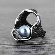 Picture of Classic Black Fashion Ring for Female
