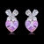 Picture of Designer Platinum Plated Fashion Stud Earrings with Easy Return