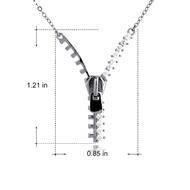 Picture of Designer Platinum Plated Cubic Zirconia Pendant Necklace with No-Risk Return