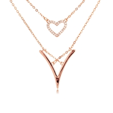 Show details for Top Small Love & Heart Pendant Necklace