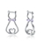 Picture of Fashion Purple Stud Earrings with Wow Elements