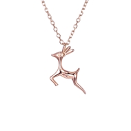Show details for Eye-Catching Rose Gold Plated White Pendant Necklace with Member Discount