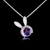 Picture of Hypoallergenic Platinum Plated Swarovski Element Pendant Necklace with Easy Return