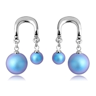 Picture of New Season Blue Fashion Dangle Earrings with SGS/ISO Certification