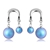 Picture of New Season Blue Fashion Dangle Earrings with SGS/ISO Certification
