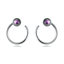 Show details for Good Swarovski Element Pearl Purple Stud Earrings