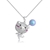 Picture of Platinum Plated Swarovski Element Pearl Pendant Necklace at Unbeatable Price
