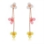 Picture of Staple Flower Pink Dangle Earrings with Low Cost