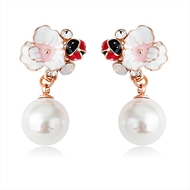 Picture of Need-Now Red Flower Dangle Earrings from Editor Picks