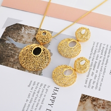 Show details for Dubai Zinc Alloy Necklace and Earring Set with Fast Shipping