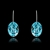 Picture of Touching Platinum Plated Sea Blue Drop & Dangle
