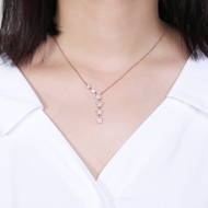 Picture of Top Cubic Zirconia Platinum Plated Pendant Necklace