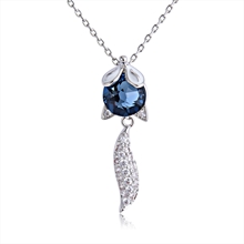 Show details for Most Popular Swarovski Element Blue Pendant Necklace