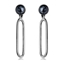 Show details for Hot Selling Black Platinum Plated Dangle Earrings from Top Designer