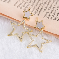 Show details for Purchase Gold Plated Cubic Zirconia Dangle Earrings Exclusive Online