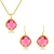 Picture of Low Cost Platinum Plated Artificial Crystal Necklace and Earring Set with Low Cost