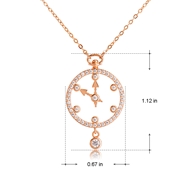 Picture of Good Cubic Zirconia Rose Gold Plated Pendant Necklace