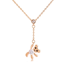 Show details for Staple Bear Copper or Brass Pendant Necklace