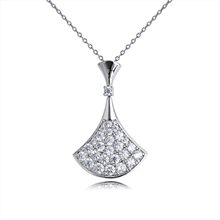 Show details for Trendy Platinum Plated White Pendant Necklace with No-Risk Refund