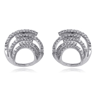 Picture of Trendy Platinum Plated Delicate Stud Earrings From Reliable Factory