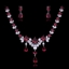 Show details for Featured Red Luxury Necklace and Earring Set with Full Guarantee