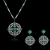 Picture of Impressive Green Copper or Brass Necklace and Earring Set with Low MOQ